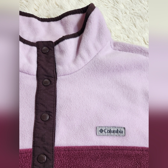 Columbia Sportswear Benton Springs 1/2 Snap Plus Sz 3X Pullover Purple/Maroon - Picture 7 of 12